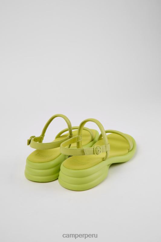 verde BX6281012 Camper Sandalias de piel spiro de diseño color verde para mujer.