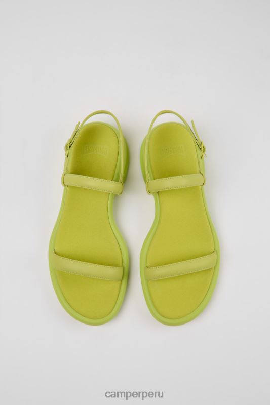 verde BX6281012 Camper Sandalias de piel spiro de diseño color verde para mujer.