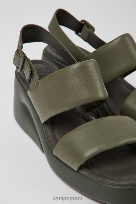 verde BX6281020 Camper exclusivas sandalias kaah de piel verde para mujer
