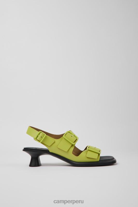 verde BX6281023 Camper Sandalias de piel de diseño dina verde para mujer.